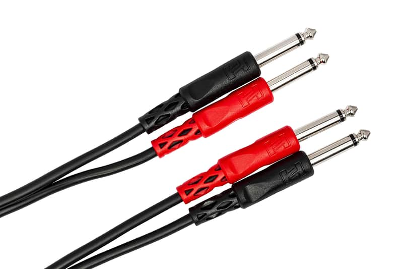 Hosa CPP-203 Dual 1/4 Inch TS to Same Stereo Interconnect, 3 Meter image 1