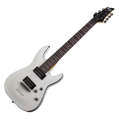 Schecter Omen-7 Electric Guitar in Vintage White Finish image 1
