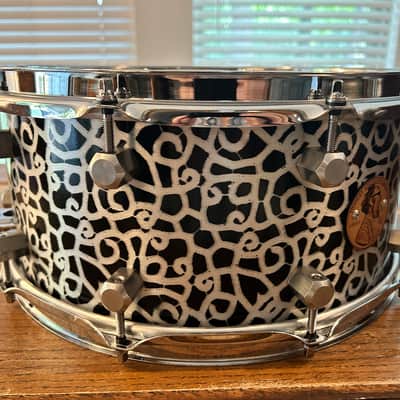 Honest Abe Instruments 3mm Aluminum Shell Custom Snare Drum 6.5x14 - 2025 Paisley-Esque Lacquer finish image 3