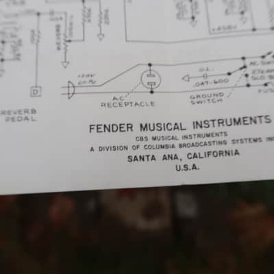 Fender Twin Reverb AC568 1968 Schematic Double Sided Original! image 9