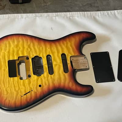 2010 MIJ Charvel San Dimas Wild Card #5 Lava Molten Crust Guitar Body Floyd Ready image 1