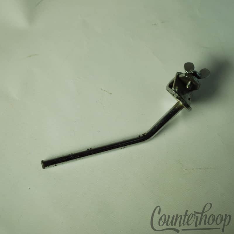 *Ludwig Bass Drum Clamp-On Spur Mount Fixed Spike/Leg Chrome Vintage 50s WFL W&A image 1