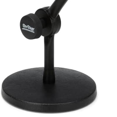 On-Stage DS300B Posi-Lok Mini Boom Desktop Mic Stand - Black image 2