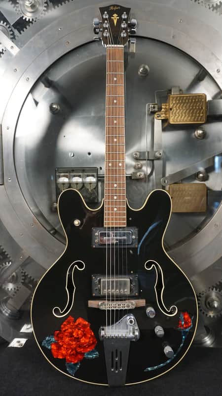 Hofner Red Rose Semi-Hollow Electric - Black Germany image 1