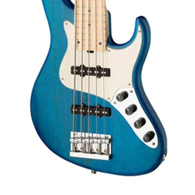 Sadowsky MetroLine 24-Fret Vintage J/J Bass-Swamp Ash Body-5 String-Ocean Blue Transparent Satin image 4