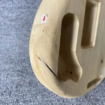 Solid Basswood 4 String StingRay Style Bass Body image 2