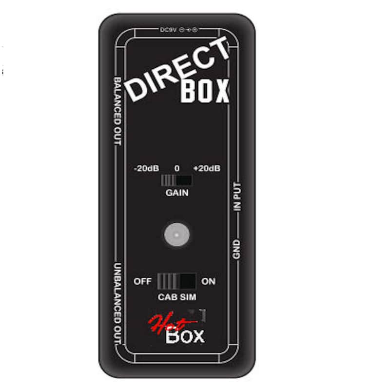 Hot Box 331 DI Box Gain Control & Cab Simulator Switch Guitar / Bass DI New Release image 1