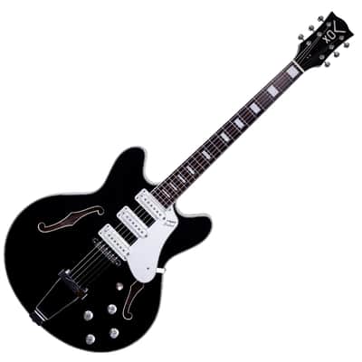 Vox Bobcat S66 Black Semi-Hollow Electric with case image 11