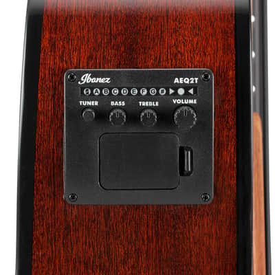 Ibanez AEGB24E Acoustic/Electric Bass Guitar - Mahogany Sunburst High Gloss image 5