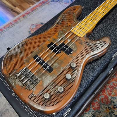 2012 James Trussart - Custom Rusty SteelCaster Bass - Metal Body! image 4