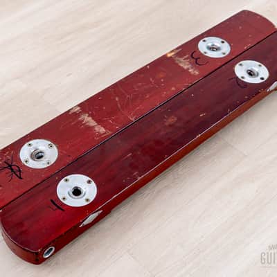 1955 Fender Stringmaster Dual 8 Console Lap Steel Double Neck Push Button, Red w/ Legs & Tweed Case image 11