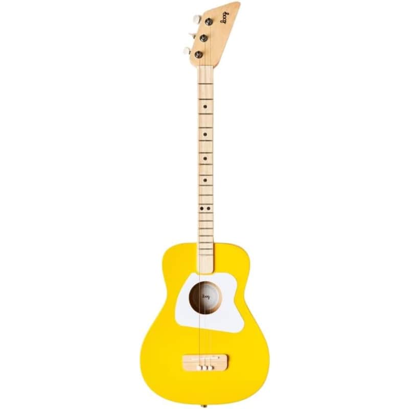 Loog Pro Acoustic kids Guitar 3-strings Ages 6+ Learning App and Lessons Included (Yellow) image 1