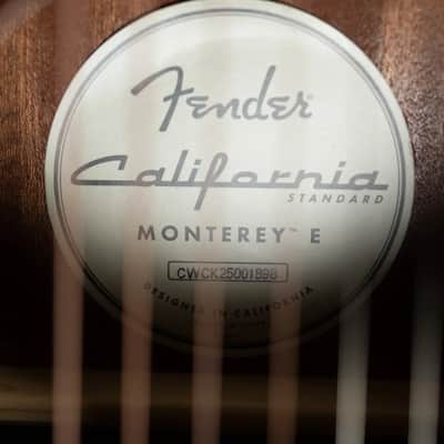 Fender California Standard Monterey E Acoustic/Electric Guitar - Natural Sapele image 18
