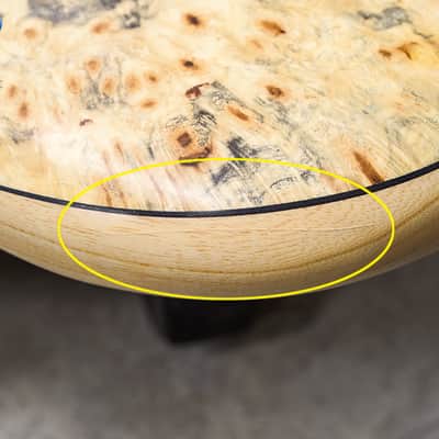 Fodera Custom Imperial Elite 5-Buckeye Burl Top w/5-Piece Maple Neck, Birdseye Maple FB & Abalone Block Inlay image 10