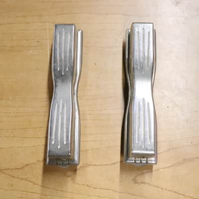 Ludwig USA Nickel Classic Large Bowtie Drum Lugs 2pk Vintage 1960's image 1