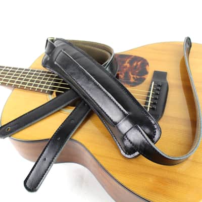 Walker & Williams C-19-BB Black On Black Leather Vintage Slash Strap Extra Long image 6