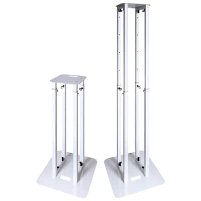 Novopro PS1XXL White Variable Height DJ Podium Stand w/ Scrims & Bag (4 Pack) image 9
