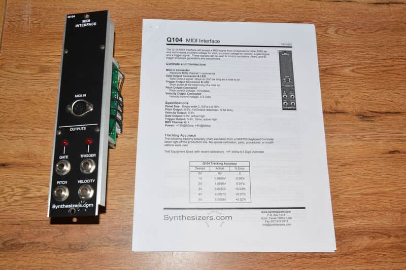 Synthesizers.com Q104 MIDI Interface Module (5U) - 2012 - With Manual image 1