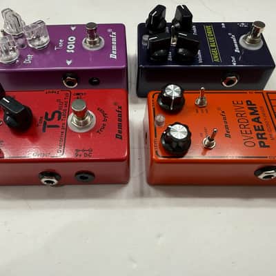 DemonFx Solo Angel Blue Drive TS Red II Overdrive Preamp Guitar Effect Pedal Lot image 5