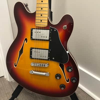 2017 Fender Modern Player Starcaster Guitar Aged Cherry Burst image 4