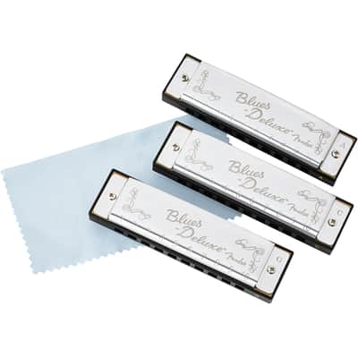 Fender Blues Deluxe Harmonicas - 3 Pack with Case image 4