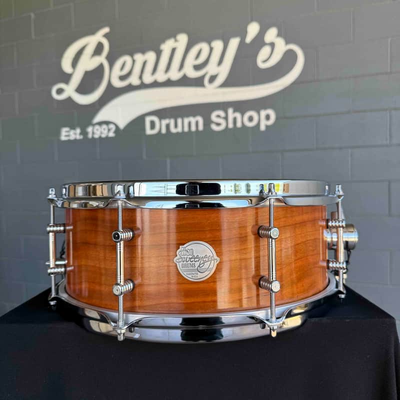 Doc Sweeney Drums Solid Steambent Cherry 'Santa Fe' 5.5x14 Snare Drum with Chrome Hardware image 1