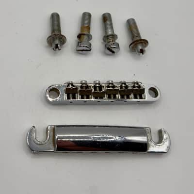 Ibanez LP Bridge Made In Japan MIJ W/ Matching TP ABR Style 1970s - Chrome image 2