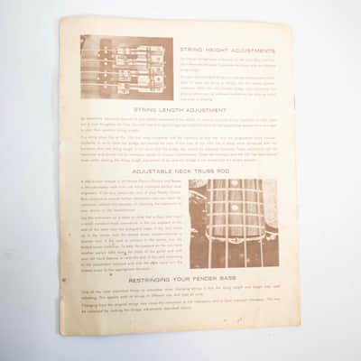 Fender Precision Bass Instruction Manual 1962 image 6