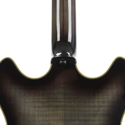 2016 D'Angelico Excel DC Semi-Hollow Electric Guitar w/Stairstep Tailpiece, Grey Black, S16006XXXX image 13