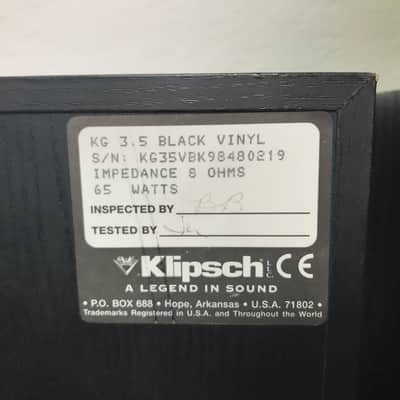 Klipsch KG 3.5 Black Floorstanding Speaker Pair image 10