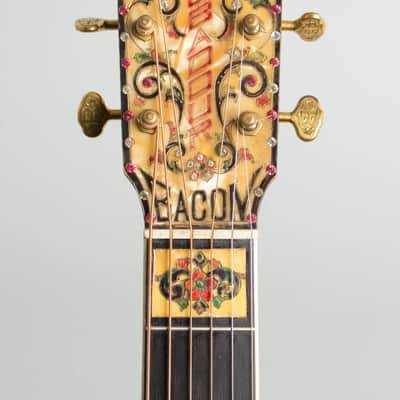 Bacon & Day  Ne Plus Ultra Troubadour Model 3R Arch Top Acoustic Guitar (1933), ser. #33241, vintage tweed hard shell case. image 5