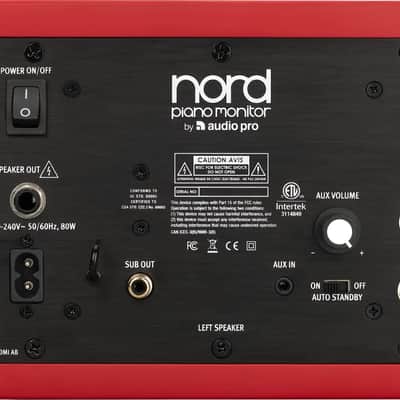 Nord Piano Monitor V2 4.5" Studio Monitor Pair, Red image 2