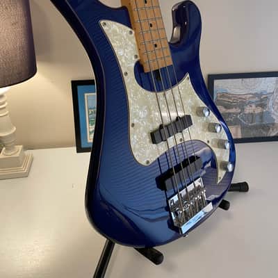 Dean Hillsboro Trans Blue Flamed Maple Bass W/Gig Bag and Free Shipping image 1