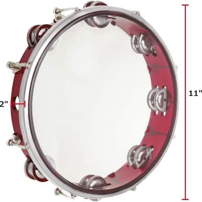 Adjustable Tone Hand Drum Double Row Metal Jingles Hand Bell Performance Level Handheld Percussion image 2