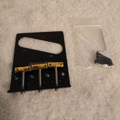 Hipshot Telecaster 3-Saddle Retrofit Bridge - 4-Hole Mount 2020s - Black image 6