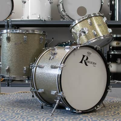 1960 Rogers "Swingtime" Sparkling Silver Pearl Drum Kit image 1
