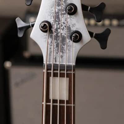 Ibanez BTB25TH5SLM 5-String Bass Guitar - Silver Blizzard Matte image 5