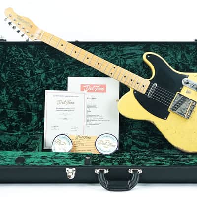 Del Tone 50s T Style Butterscotch Abachi Heavy Aged image 3