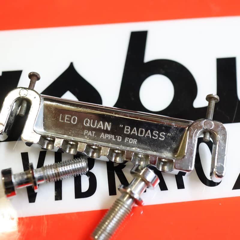 70s Leo Quan Badass Bridge 6 String Pat. App. *For Parts *2 Stripped screws* image 1