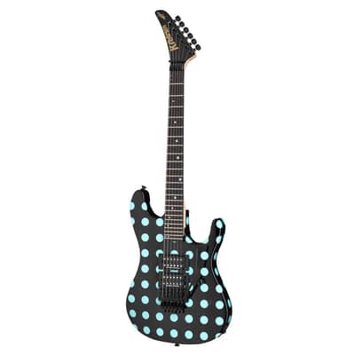 Kramer Nightswan Electric Guitar - Ebony with Blue Dots image 1