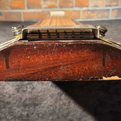 Vintage 1930s Dobro Lap Steel Electric Guitar w/ Original Chipboard Case image 12