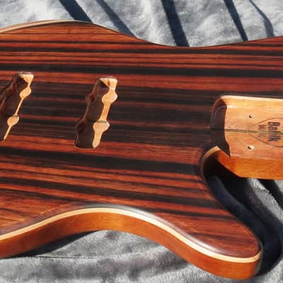 Babik Custom Jazzbass style Body, Macassar Ebony on Mahogany, light weight 2023 - Satin image 7