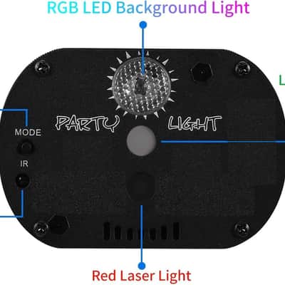 DJ Disco Stage Party Lights, LED Sound Activated Laser Light RGB Flash Strobe Projector with Remote Control for Christmas Halloween Decorations Karaoke Pub KTV Bar Dance Gift Birthday Wedding image 4