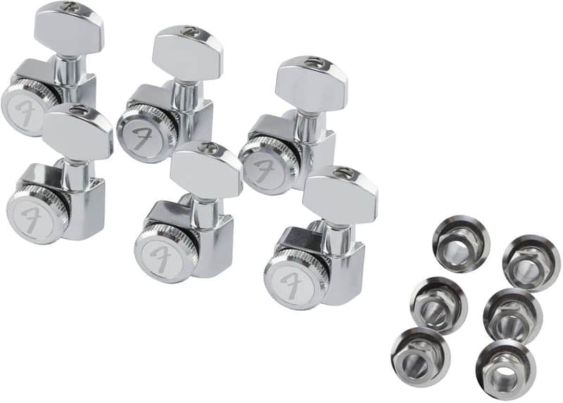 099-0818-102 Fender Chrome Left-Handed Locking Tuners Strat/Tele Guitar 0990818102 image 1