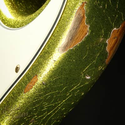 2023 - Fender Custom Shop Eddie's Guitars Exclusive Dealer Select Roasted 1963 Stratocaster Heavy Relic - Chartreuse Sparkle #XN15600 image 22