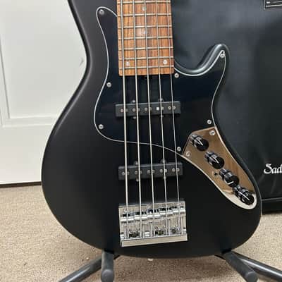 Sadowsky Metroline 24-Fret Singlecut Vintage Bass Red Alder Body 5 String - Solid Black Satin image 2
