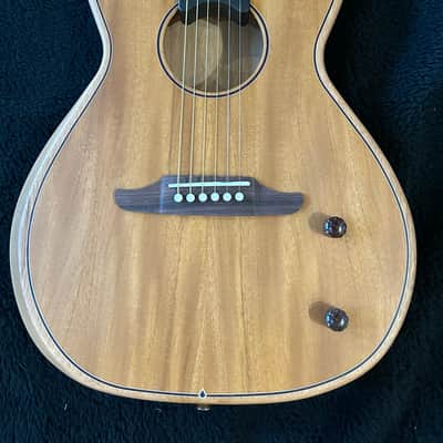 Fender Highway Parlor Acoustic-Electric Guitar, Satin Mahogany, 5lbs. 10.2oz #MXA2402512 image 4