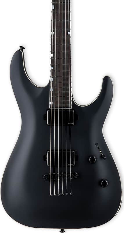 ESP LTD MH-1000 Baritone Electric Guitar, Ebony Fingerboard, Black Satin Bild 1