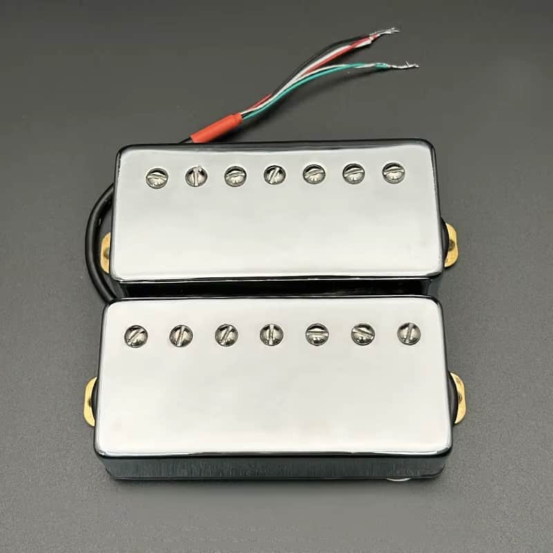 Chrome 7 String Guitar Humbucker Neck and Bridge Pickups image 1
