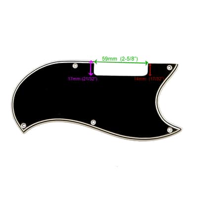 New 3 Ply Black/White Pickguard for Gibson 1965-1968 EB-0 & EB-3 Bass Made In USA image 2